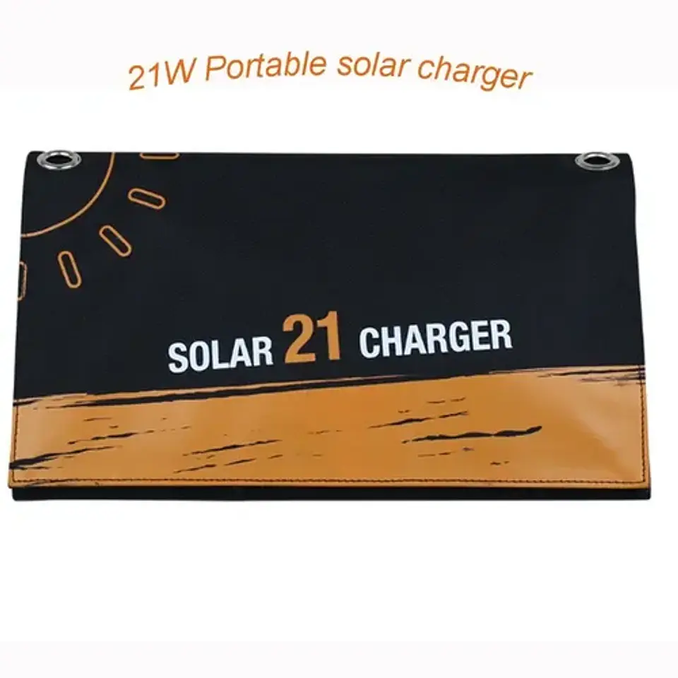 Cargador Solar - Panel Solar 21w Plegable 2 Puertos Usb 3