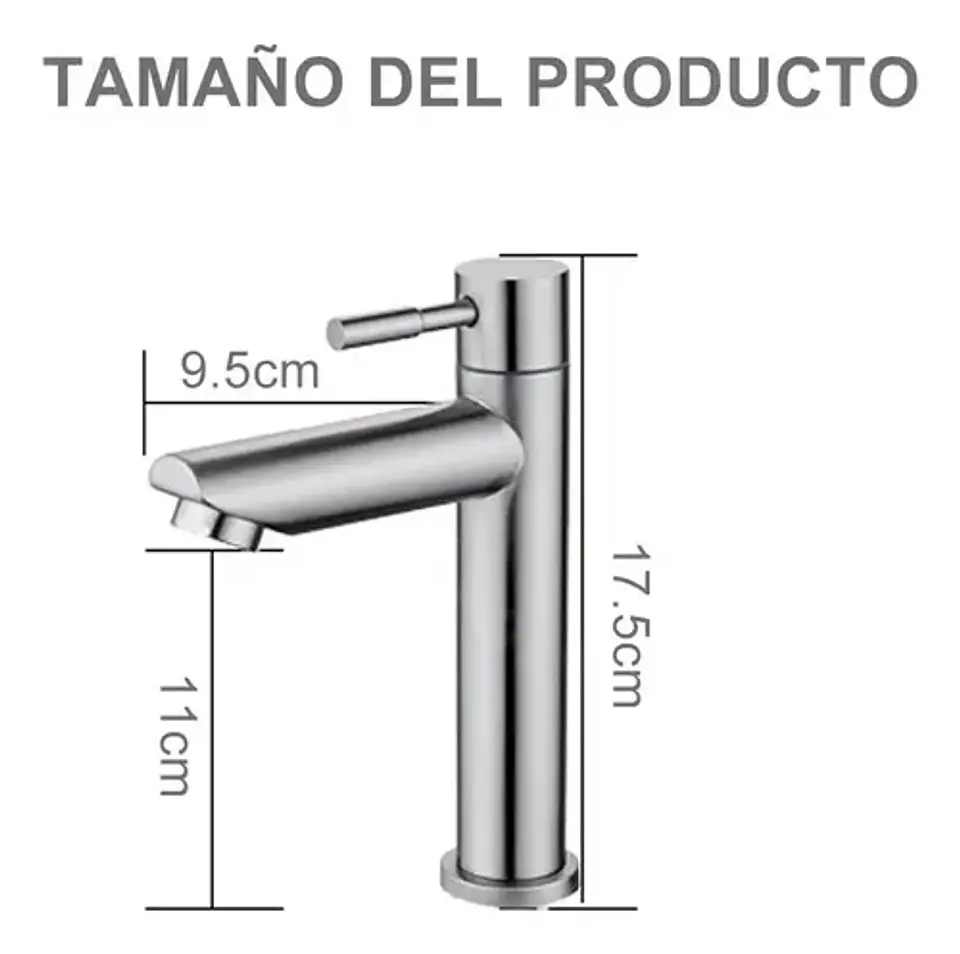 Llave Monomando Lavamanos Agua Fría Económica 2