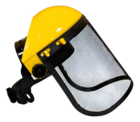 Visor De Protección Facial Mx Tela De Aço Malla De Acero Negro/amarillo