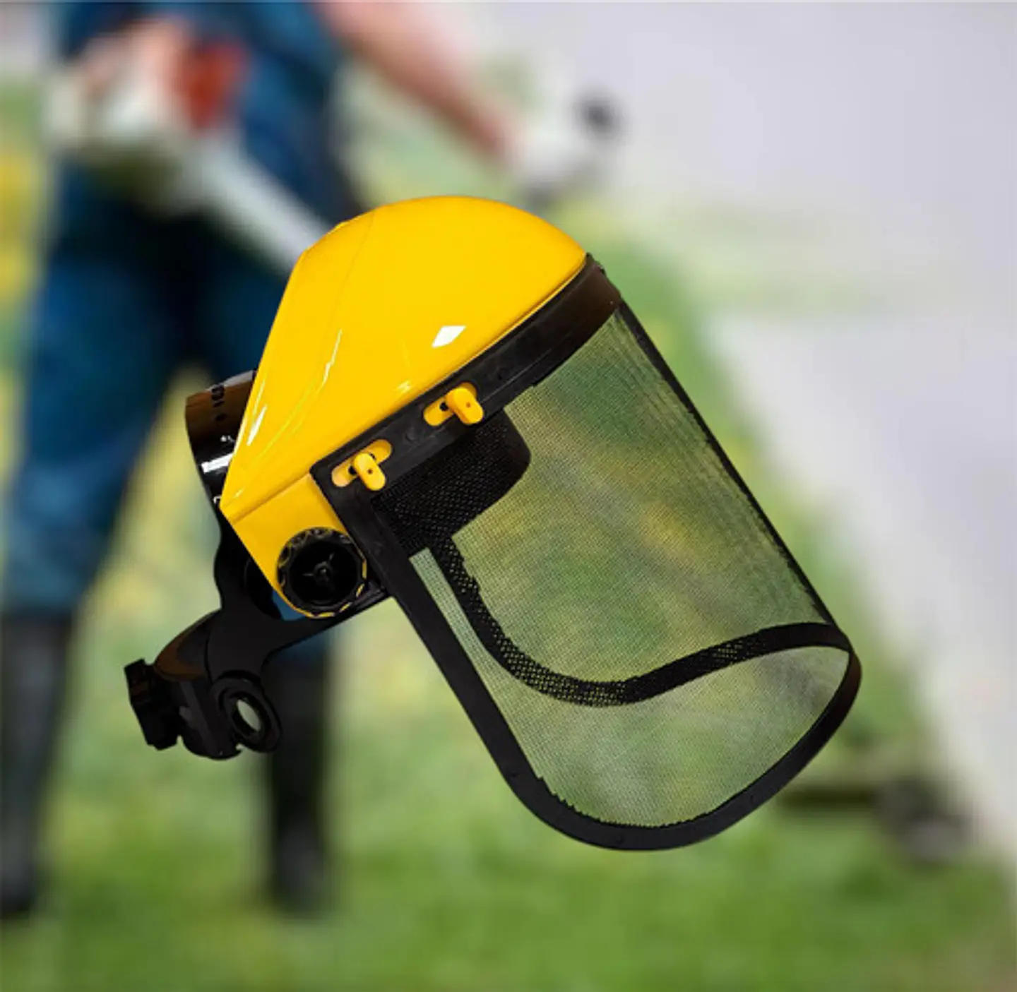 Visor De Protección Facial Mx Tela De Aço Malla De Acero Negro/amarillo 2