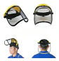 Visor De Protección Facial Mx Tela De Aço Malla De Acero Negro/amarillo - Miniatura 4