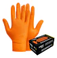 Guante Mecanico Steelpro Raven Nitrilo Texturizado naranjo 8gr 100u. - Miniatura 1