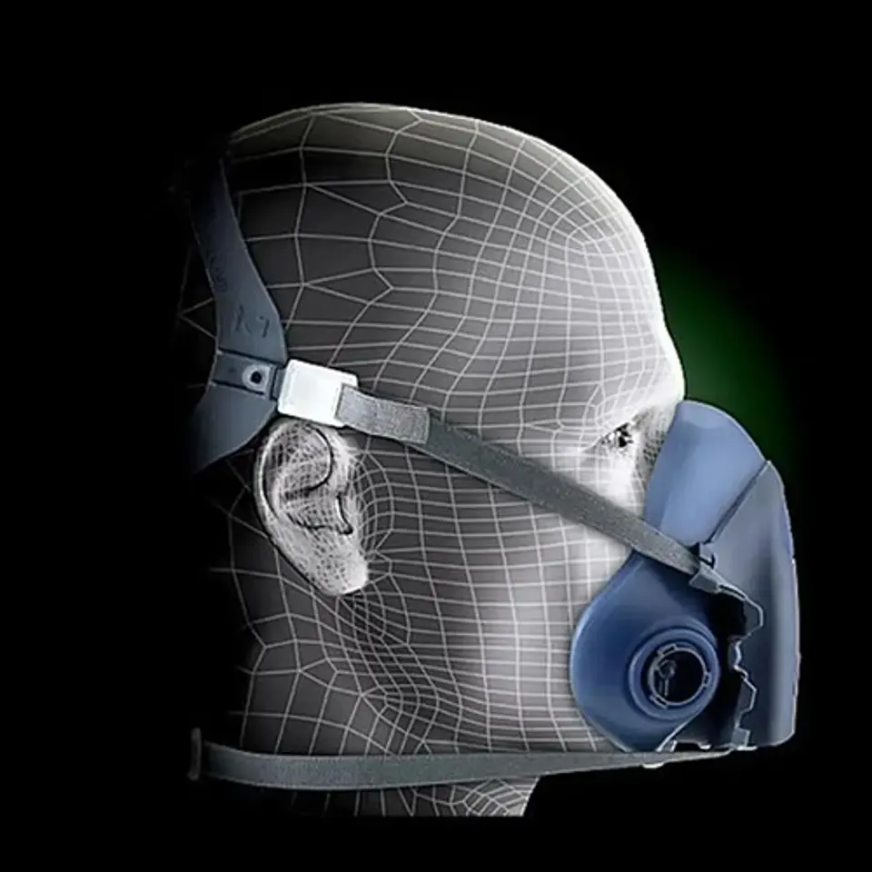 Respirador Medio Rostro premiun Silicona 3M 7500 3