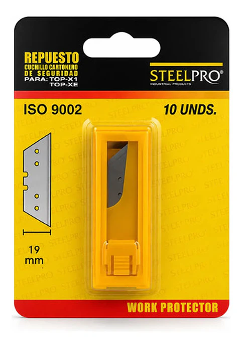 Repuesto Cuchillo Cartonero Steelpro Top X1 Y X2 (10 Un.)