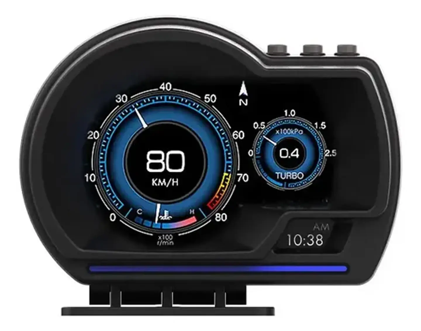 Velocimetro Display Hud P6 Computador Gps Scanner Puerto Obd 4