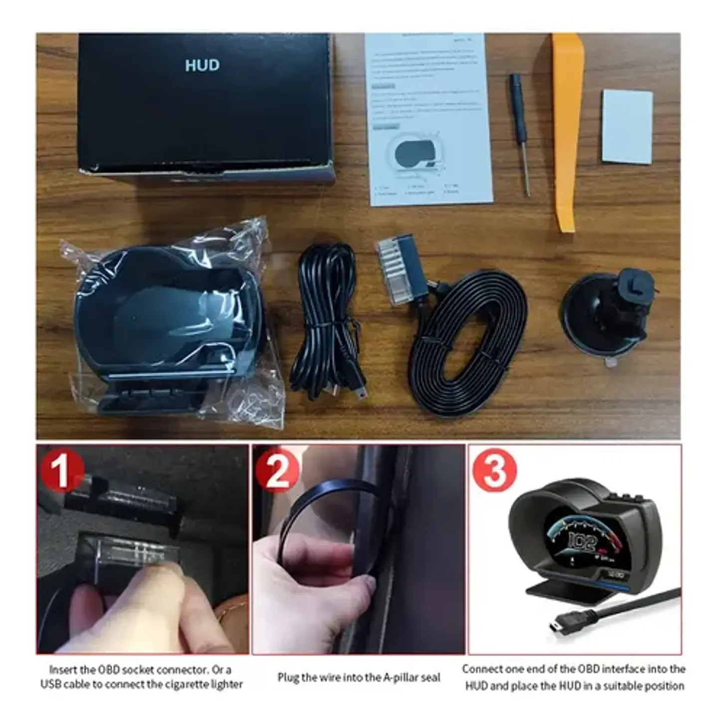 Velocimetro Display Hud P6 Computador Gps Scanner Puerto Obd 6