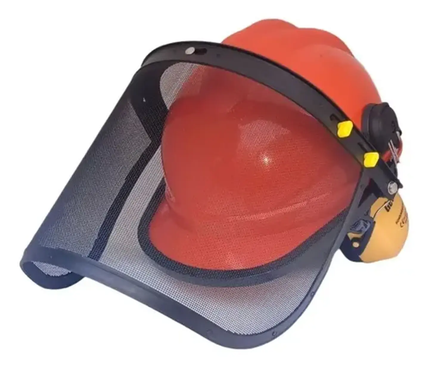 Casco Motosierrista Visor Malla Alzable Y Fono 3