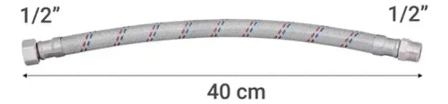 Pack 10 Flexible De Agua Fría Y Caliente 1/2 Hi-he 40 Cm 3