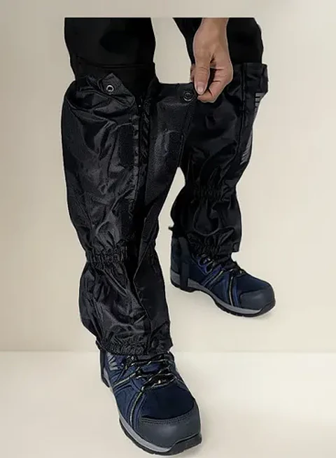 Polaina Técnica Negra Hw Hard Work Waterproof Agua Y Nieve