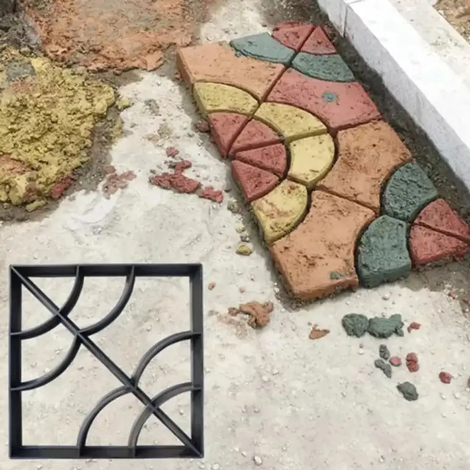 Molde A Para Estampado De Piso Radier Cemento 40x40 Cm 3