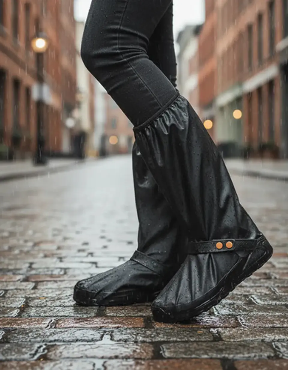 Polaina Cubre Calzado Impermeable Engomada Para La Lluvia 2