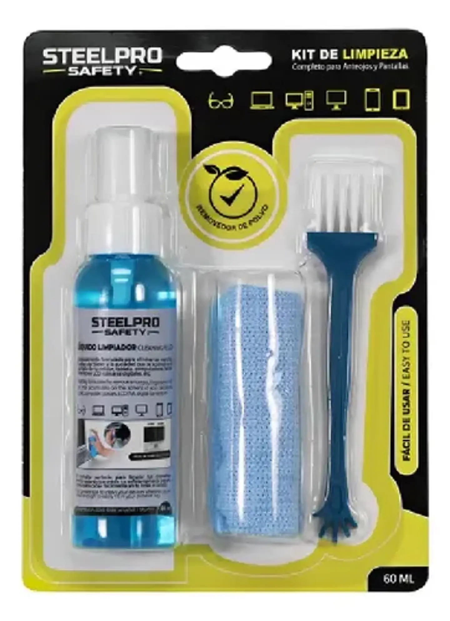 Kit Limpieza Lentes Celulares Notebook Steelpro 1