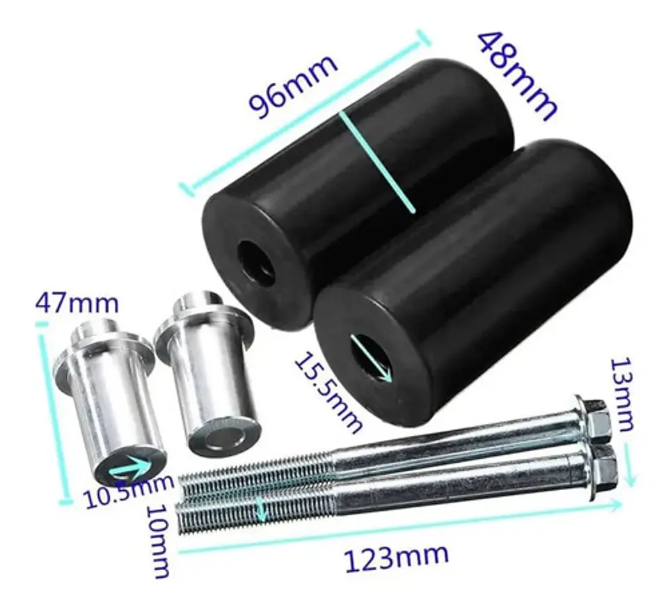 Tope Universal Anticaida Sliders Para Moto Motocicleta 1 Par 3