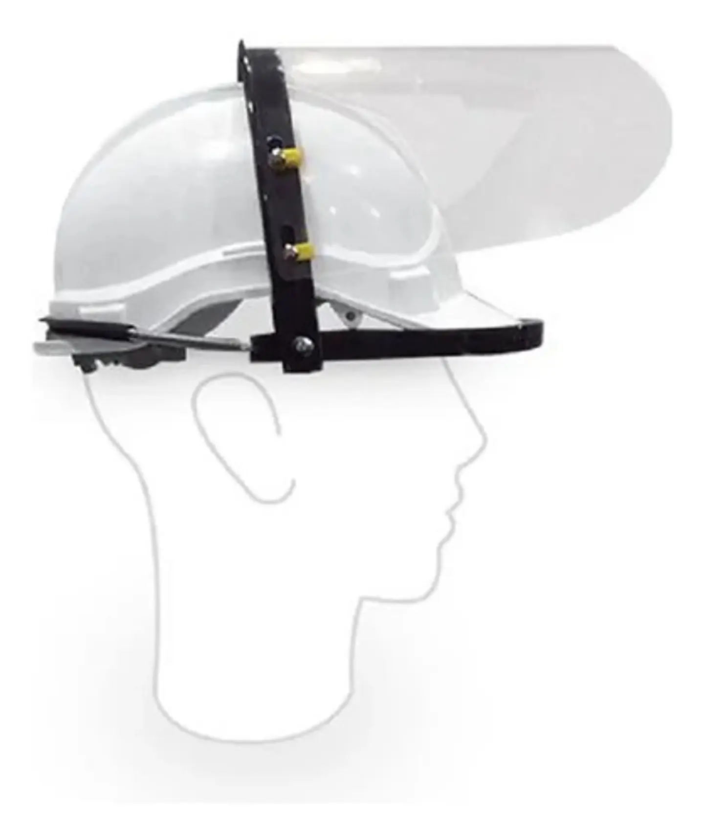 Adaptador Universal Portavisor Adosable Al Casco Plastico 3