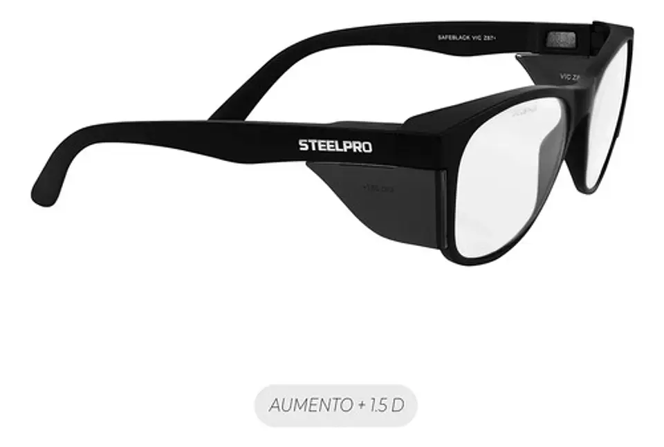Lente De Seguridad con aumento Steelpro Safeblack Full Reader 4