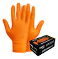 Guante De Nitrilo Steelpro Safety Antideslizante Talla L Naranja - Miniatura 1