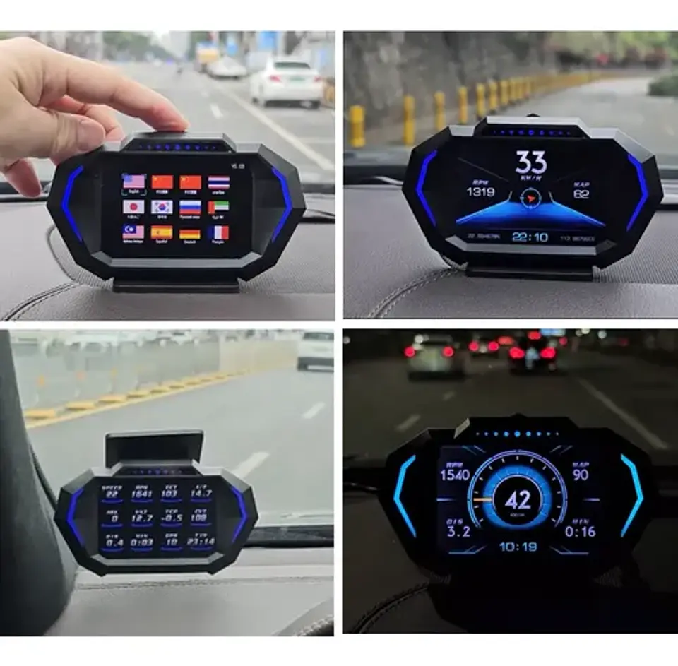 Velocimetro Display Hud P24 Computador Gps Scanner Obd2 3