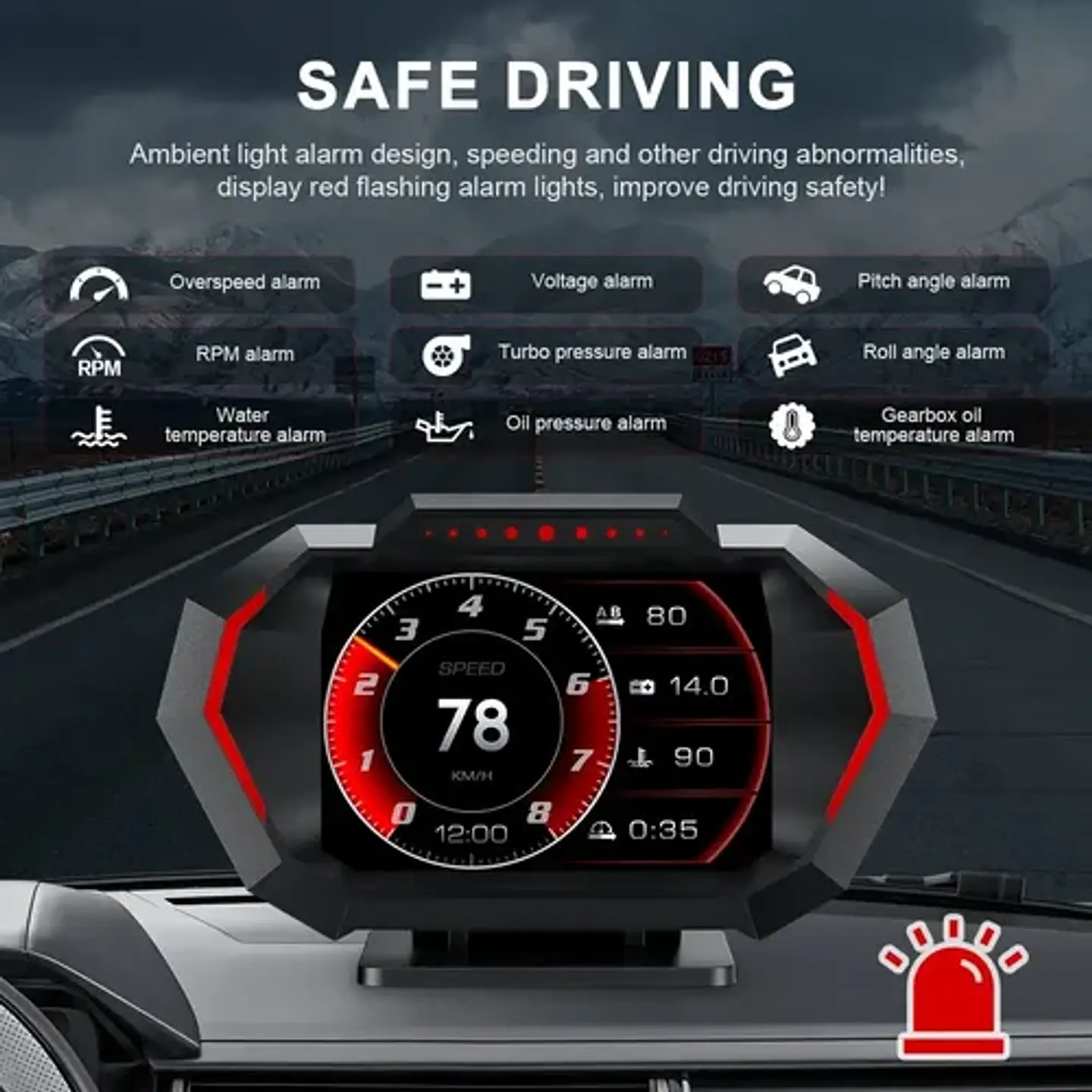 Velocimetro Display Hud P24 Computador Gps Scanner Obd2 7