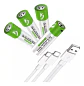 Pack 4 Pilas Aa Ion Recargables Usb Carga Rapida 1,5v - Miniatura 3