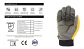 Guante Mek 10 Anti Vibración Resistor Certificado Talla Xl Amarillo - Miniatura 4