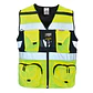 Chaleco Geologo Minero Amarillo Fluor Cinta Reflectante 360° - Miniatura 1