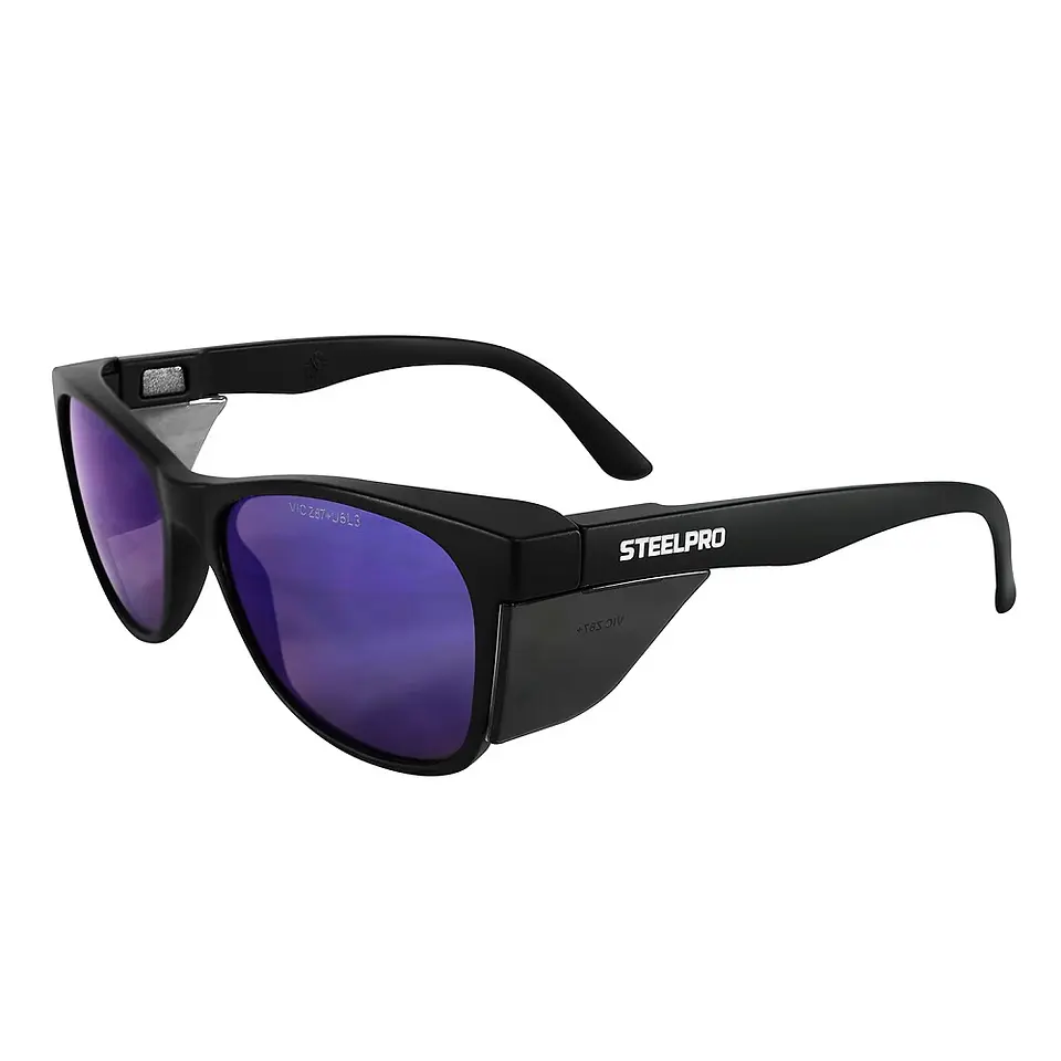Lente De Seguridad Safeblack Gris Revo Azul Steelpro Violeta 1