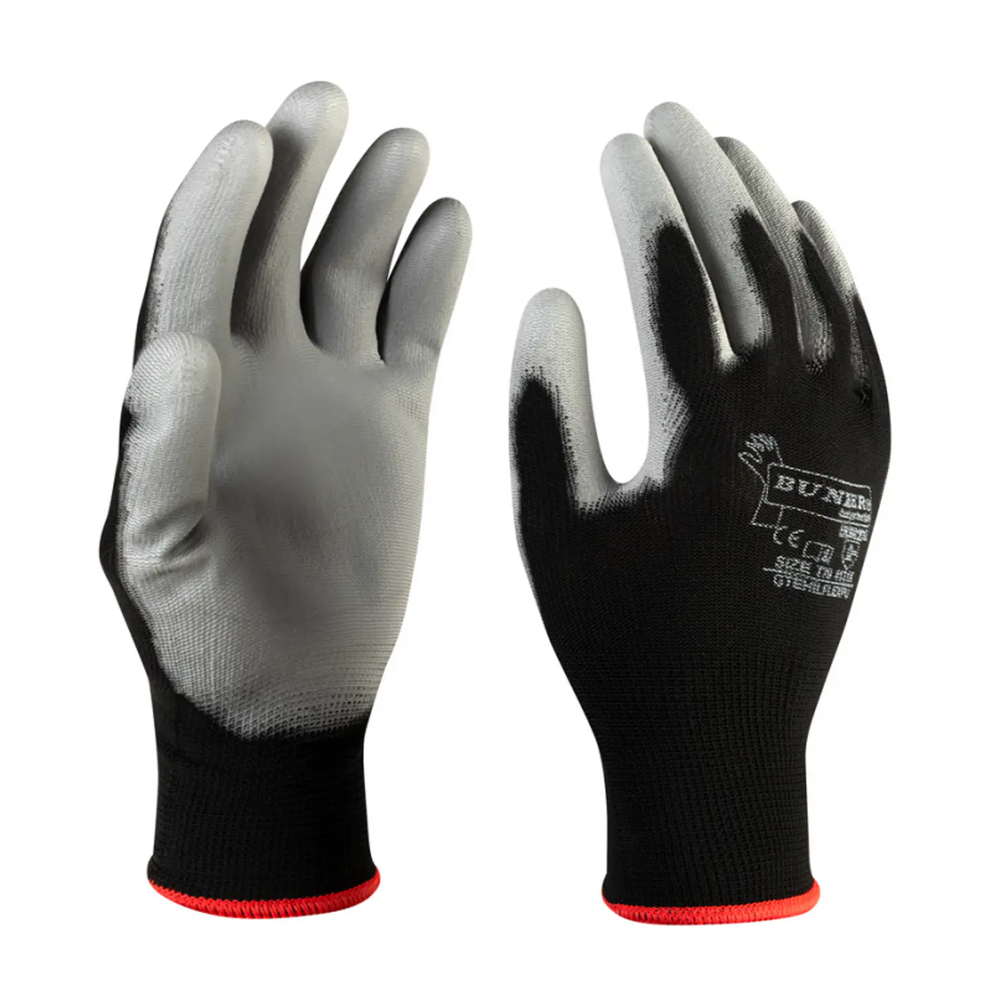 Guante Flex negro palma PU 1