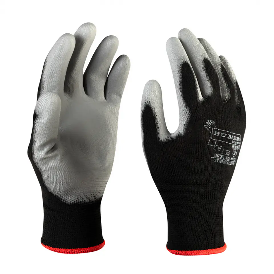Guante Flex negro palma PU 1