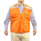 Chaleco geologo de poplin naranjo con cinta reflectante 2