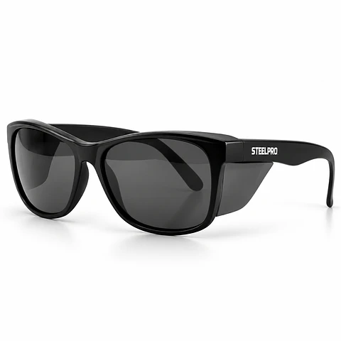 Lente Seguridad Safeblack Gris Steelpro Negro