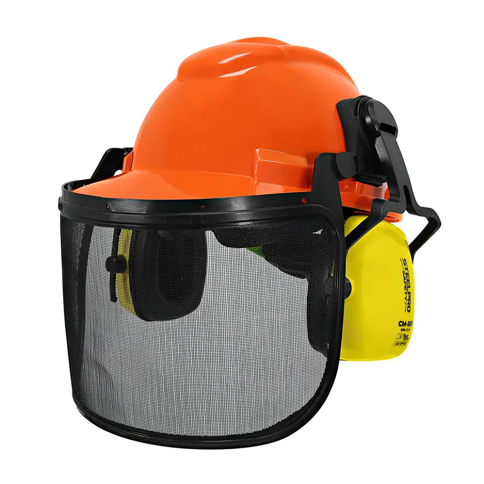 Casco motosierrista Steelpro monster naranjo 1