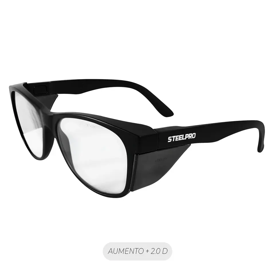 Lente De Seguridad con aumento Steelpro Safeblack Full Reader 1