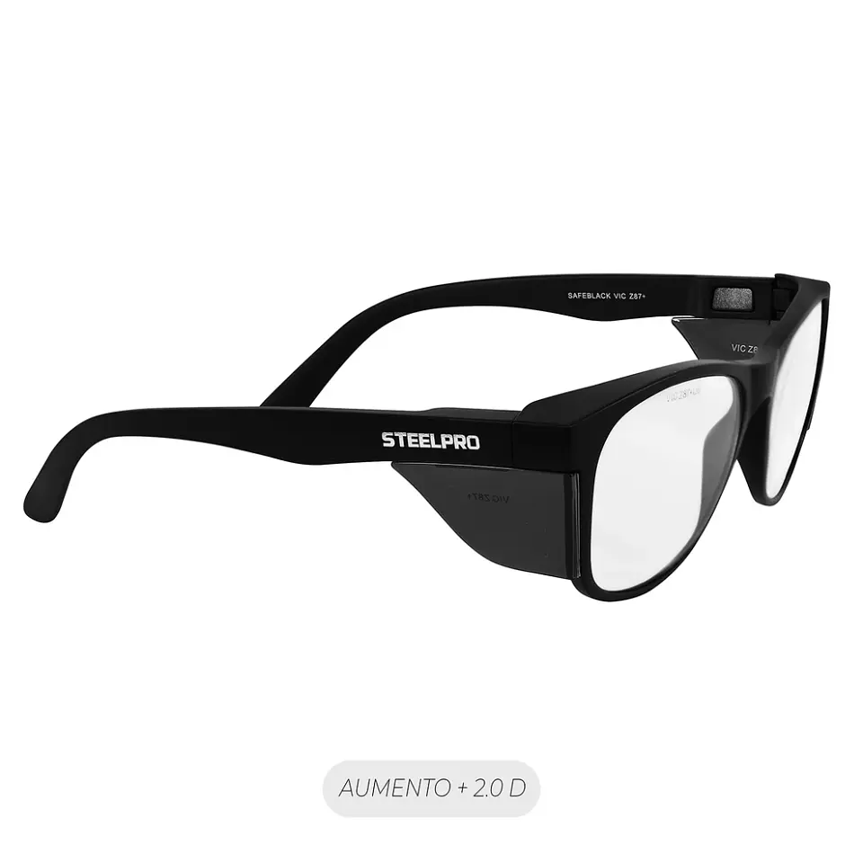 Lente De Seguridad con aumento Steelpro Safeblack Full Reader 5