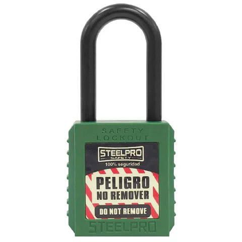 Candado Steelpro Lockout Dieléctrico verde