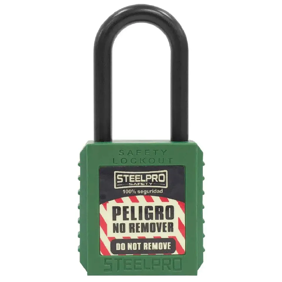 Candado Steelpro Lockout Dieléctrico verde 1