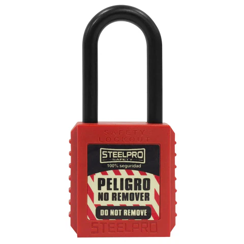 Candado Steelpro Lockout Dieléctrico Rojo