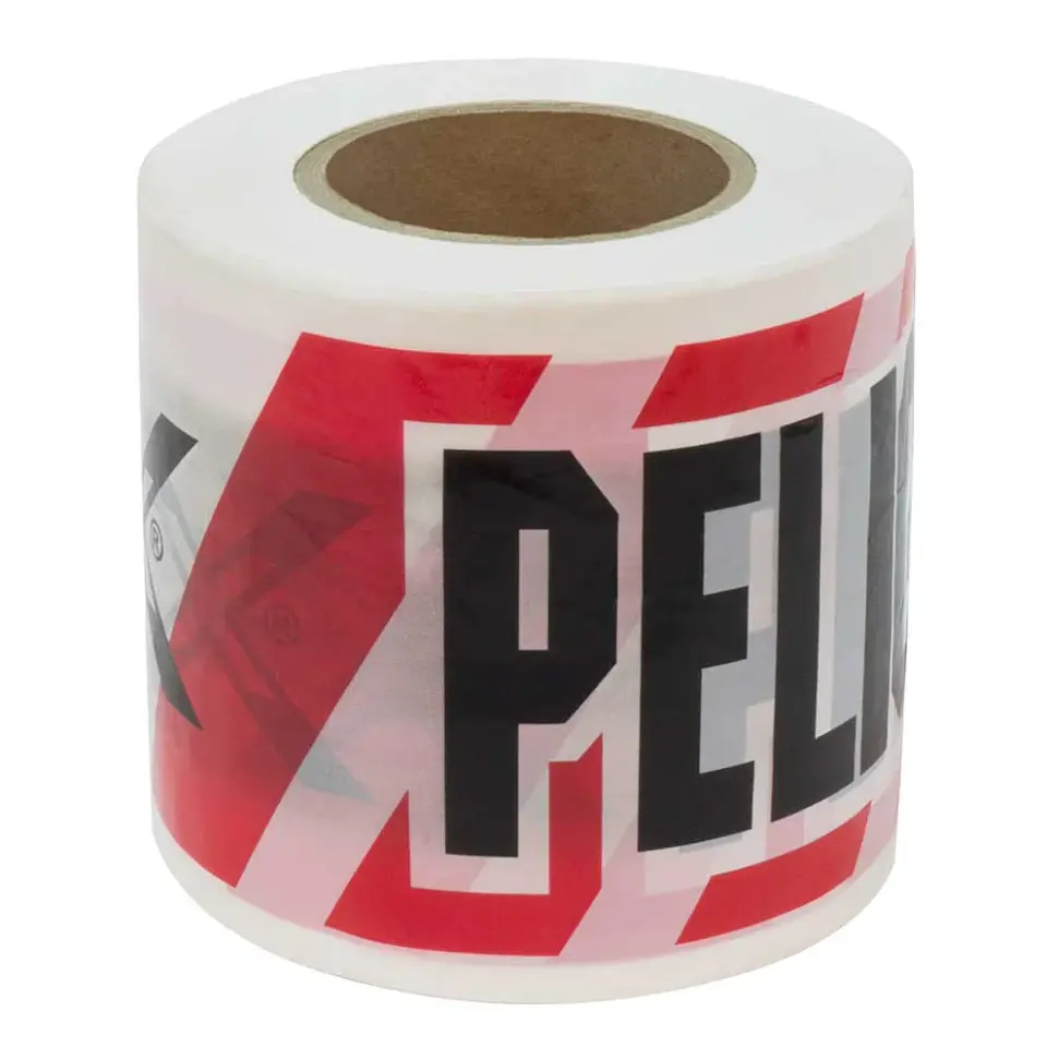 Cinta Peligro Rollo 350 Metros Color Rojo-blanco 1