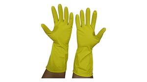 Guantes De Latex Amarillos Multiuso Domesticos