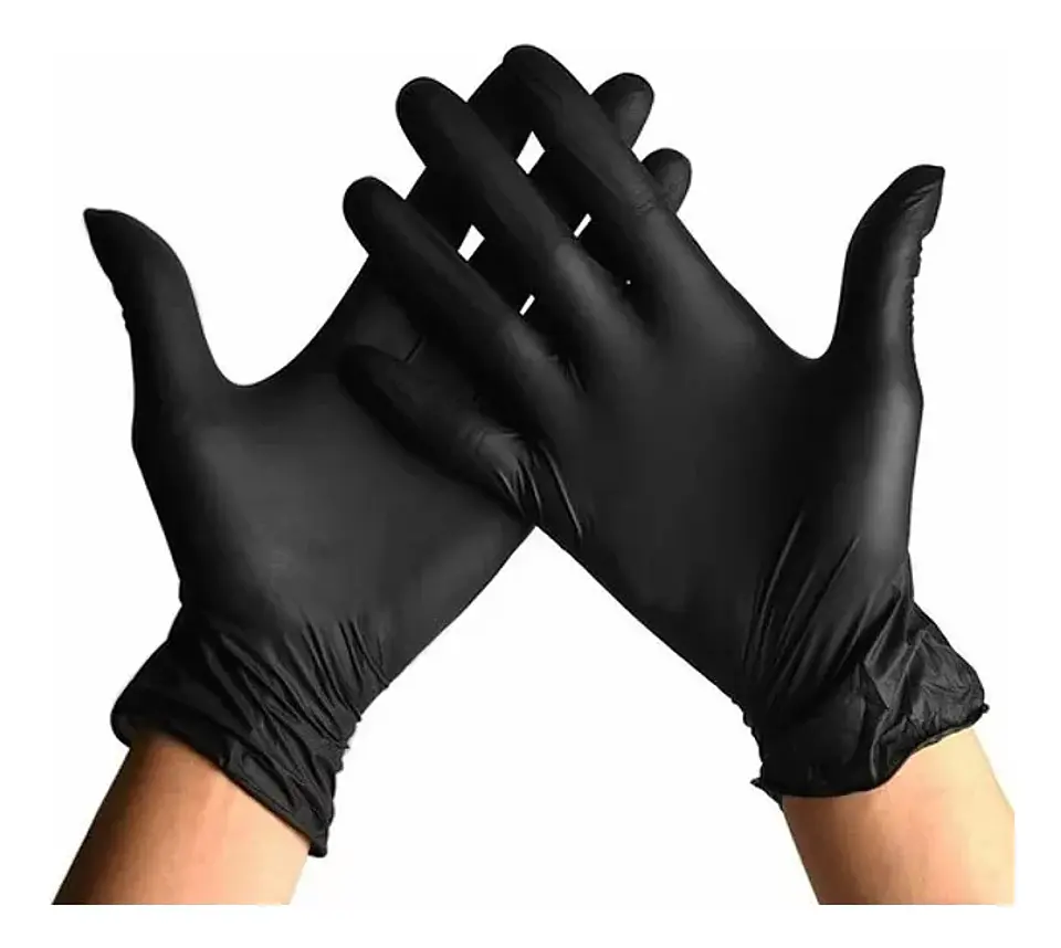 Guantes De Vinilo Negros Caja 100 Unidades Desechables - CleanCarrier 2