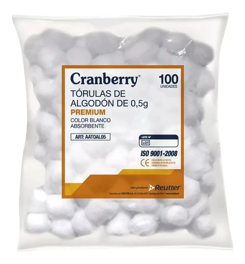 Torulas De Algodón Premium 0,5gr 100 Unidades, cranberry