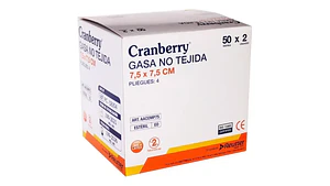 Gasa Estéril No Tejida 7,5x7,5 Cm Caja De 50 Sobres - Cranberry