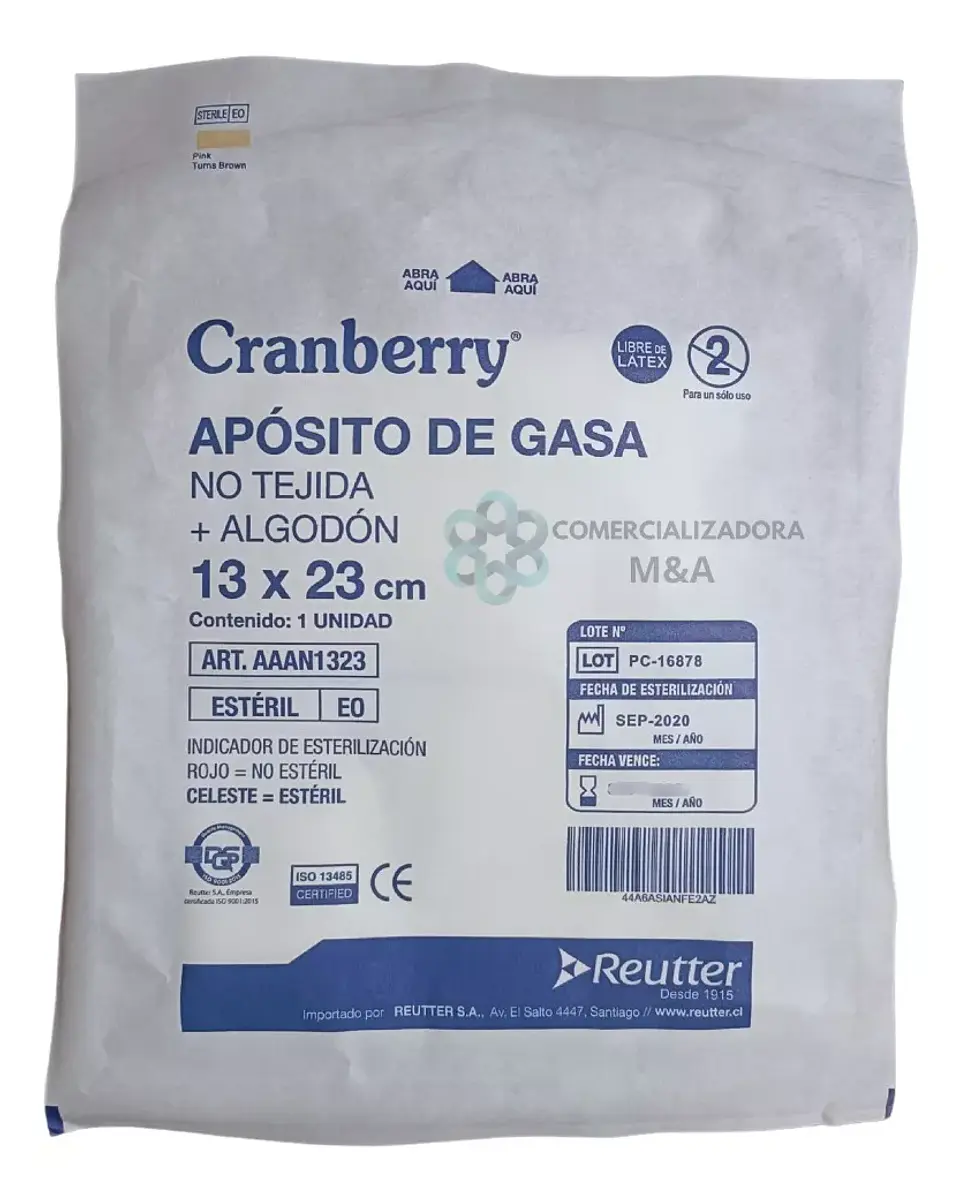 Aposito De Gasa No Tejida 13x23 Esteril 10 Unidades  1