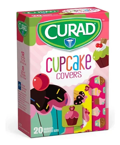 Bandita Curita Adhesiva Infantil Cupcake 20 Unidades - Curad