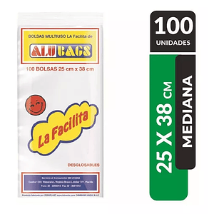 Bolsa Alusa Multiuso 25 X 38 Cm 100 Unidades - La Facilita