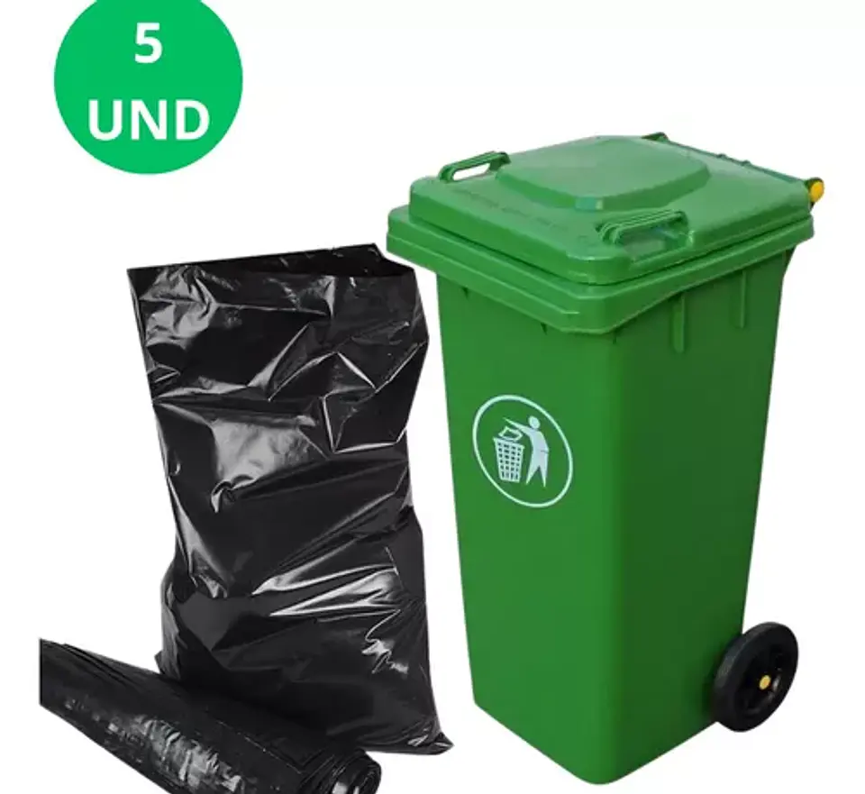 Bolsa De Basura 90x120 Cm Carga Pesada Pack 5 Unidades 2