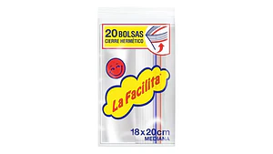 Bolsa Hermética Con Cierre 20 Bolsas 18 X 20 Cm - La Facilita