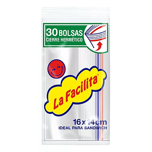 Bolsa Multiuso Hermética 16x14 Cms. 30 Unidades - La Facilita
