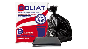 Bolsas De Basura Grande 80x110 Cm Pack 10 Unidades -  Goliat