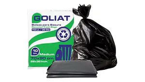 Bolsas De Basura Mediana 70x90 Cm Pack 10 Unidades 