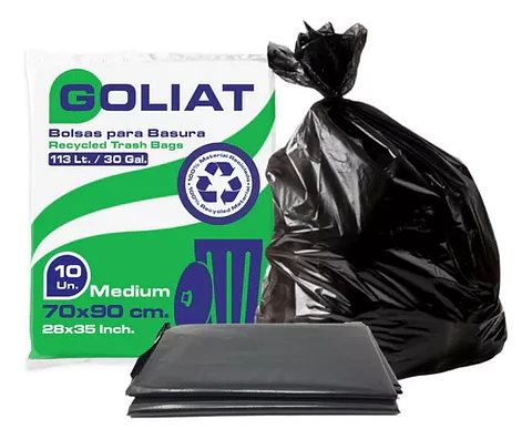 Bolsas De Basura Mediana 70x90 Cm Pack 10 Unidades 